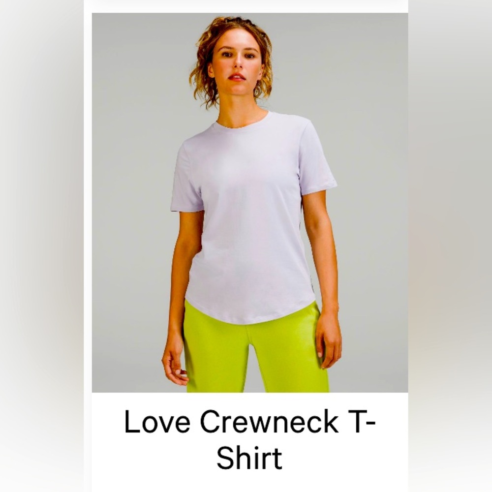 Lululemon love Crew tee in excellent condition - like new w/o tag